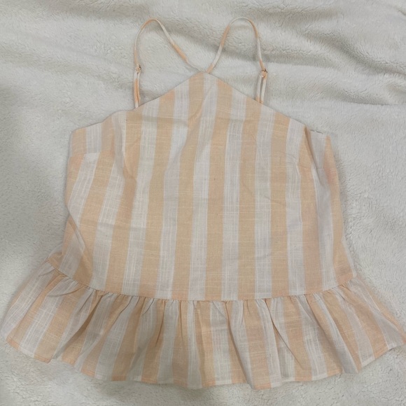 Chesley Peach Checkered Halter Top main image 0